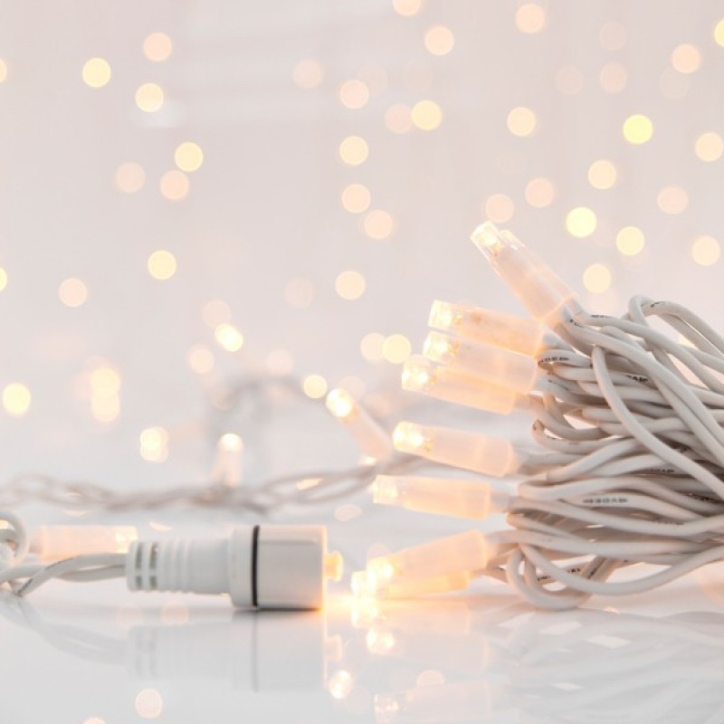 100 LED ЛАМПИЧКИ С ГУМИРАН КАБЕЛ, ТОПЛА БЯЛА СВЕТЛИНА 100 LED ЛАМПИЧКИ С ГУМИРАН КАБЕЛ, ТОПЛА БЯЛА СВЕТЛИНА