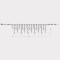 ICICLE, 144 LED 5mm WITH CUPS, 230V, 3 CONNECTORS UNTIL 8 SET, GREEN RUBBER WIRE, WHITE LED (H60 x W300cm, 5/7/5/7), LEAD WIRE 1.5m, IP65 600-09580
