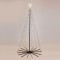 LIGHTED TREE WITH STAR ON TOP 150cm, 31V ADAPTOR, FOLDABLE BASE, 415 MINI MILKY LED, BLACK FLAT COPPER WIRE, WARM WHITE LED, LEAD WIRE 5m, IP44 600-22559