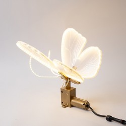 LIGHTED BUTTERFLY 40cm, WITH MOTION, 12V ADAPTOR, 120 LED/M, WARM WHITE LED, LEAD WIRE 3m, IP44 600-22581