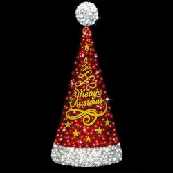 PROFESSIONAL DESIGN, CHRISTMAS TREE 3D, RED, WHITE LED, 350x120cm, IP65 600-23454