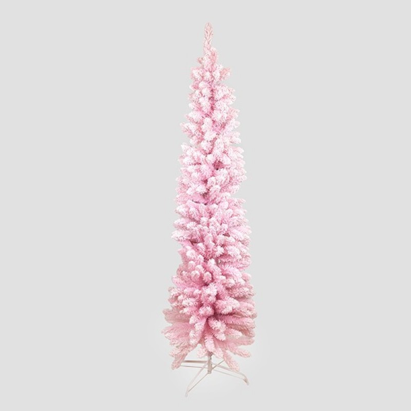 PINK SNOWY TREE, PVC, SUPER SLIM, 210cm 600-30676