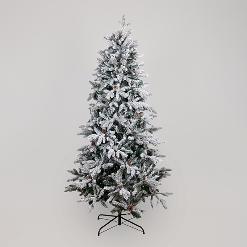 FIR TREE, SNOW-COVERED WITH PINE CONES, ATHENA, 210cm 600-30683