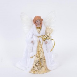 TOP TREE, ANGEL, WHITE-GOLD, 35cm 600-46631