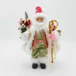 SANTA CLAUS, IN PINK VINTAGE CLOTHES, 30cm 600-47312