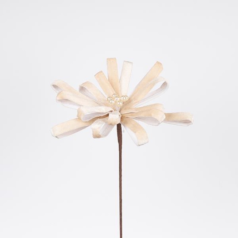 FLOWER BOW, CHAMPAGNE, 25x45cm 600-47410