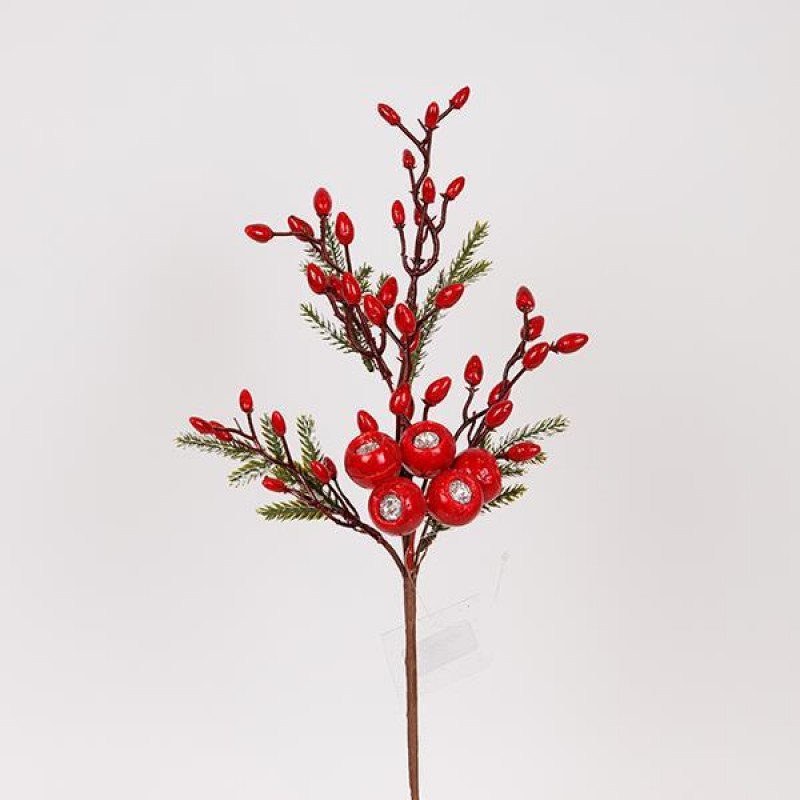 BRANCH WITH CRANBERRIES AND BERRIES, 48cm 600-47533