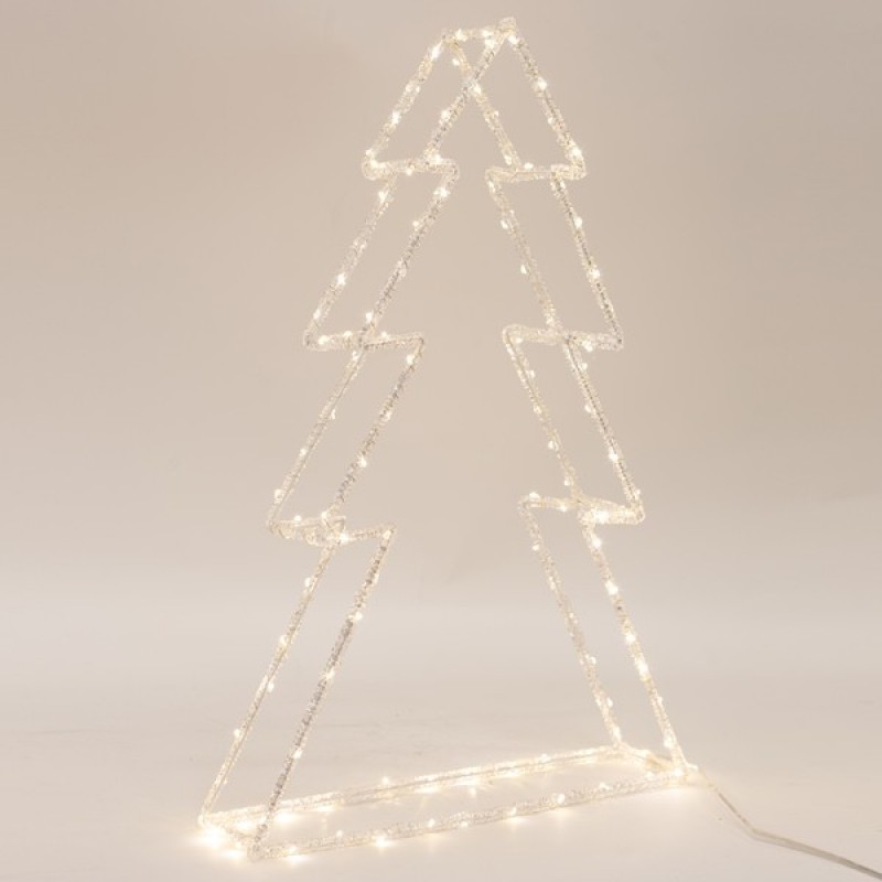 ACRYLIC TREE, 3,5V ADAPTOR, 120 WARM WHITE MINI LED, LEAD WIRE 5m, 40x10x60cm, IP44 600-47769