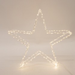 ACRYLIC STAR, 3,5V ADAPTOR, 140 WARM WHITE LED, LEAD WIRE 5m, 60x12x58cm, IP44 600-47902 ACRYLIC STAR, 3,5V ADAPTOR, 140 WARM WHITE LED, LEAD WIRE 5m, 60x12x58cm, IP44 600-47902