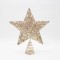 TOP TREE WITH CHAMPAGNE THREAD AND IRIDESCENT LITTLE STARS, 25x30cm 600-48064