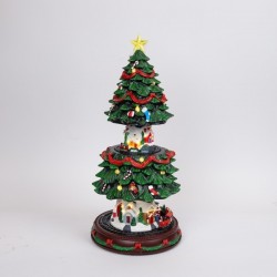 CHRISTMAS TREE THAT GOES UP AND DOWN, WITH MUSIC, MOVEMENT, AND LIGHT, WITH TRANSFORMER, 23.5x23.5x45.5cm 600-48077