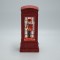 ILLUMINATED TELEPHONE BOOTH WITH NUTCRACKER, RED, WITH WATER INSIDE, BATTERY-OPERATED, TIMER, 8.8x8.8x21cm 600-48142