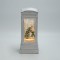 ILLUMINATED TELEPHONE BOOTH WITH SNOWMAN, WHITE, WITH WATER INSIDE, BATTERY-OPERATED, TIMER, 8.8x8.8x21cm 600-48143