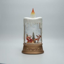 СВЕТЕЩА КОЛЕДНА СВЕЩ С ДЯДО КОЛЕДА И ЕЛЕНЧЕТА