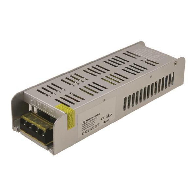 ДРАЙВЕР МЕТАЛЕН СЛИМ ЗА LED ЛЕНТА 24V DC 350W IP20