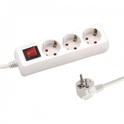 SOCKET 3 SCHUKO HOLES CABLE 3X1,5mm EXTENSION 1,5m WITH SWITCH BULK PACKAGE 147-62216 SOCKET 3 SCHUKO HOLES CABLE 3X1,5mm EXTENSION 1,5m WITH SWITCH BULK PACKAGE 147-62216